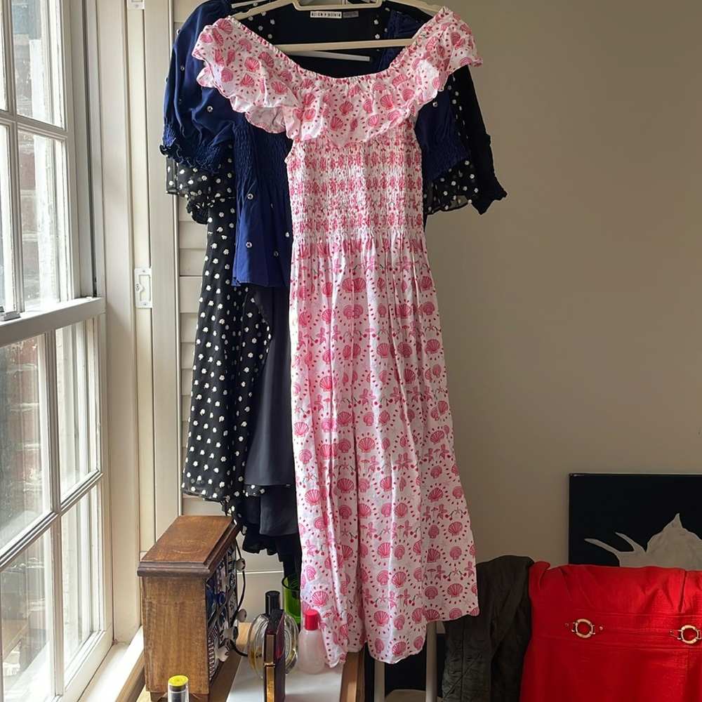 Hill House Akilah Nap Dress in Mermaid Linen size Small